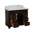 thumbnail image 3 of Elizabeth 42" Bathroom Vanity with Chocolate Cabinet and Carrara Marble Top, 3 of 6