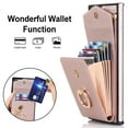 thumbnail image 3 of Mantto Wallet Case for Samsung Galaxy S24 Ultra, Accordion Purse Card Holder Case with Finger Ring Kickstand RFID Blocking Wrist Strap, Stylish PU Leather Shockproof Protection Phone Cover, Rosegold, 3 of 9
