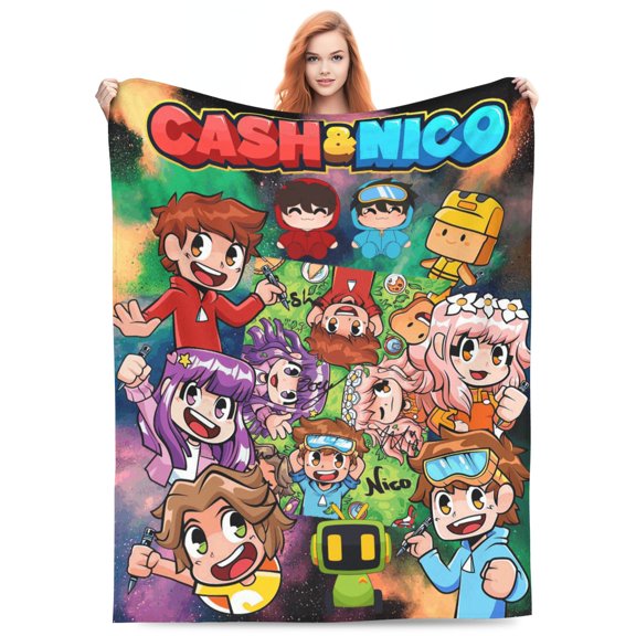 Cash and Ni-co Soft Flannel Blankets Bedding Fleece Fuzzy Blanket Throw Blanket Sofa Couch