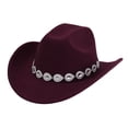 thumbnail image 3 of Western Cowboy Hat For Men And Women Style With Metal Drops Gemstone Net Design Chain For Parties And Fashion Events, 3 of 3