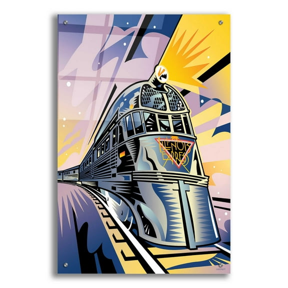 Epic Art 'Pioneer Zephyr' by David Chestnutt, Acrylic Glass Wall Art, 24"x36"