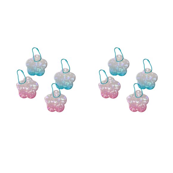 Bearachild 4 Uds. Llavero de doble cara, soporte transparente, accesorio para llaves, billetera, fabricación de teléfono móvil, cumpleaños, 5x4.1x1cm3 2piezas