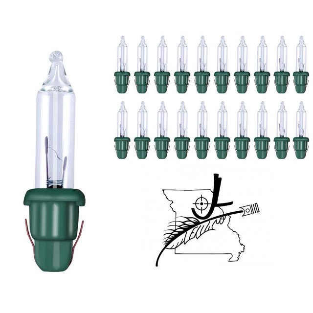 JL Missouri Parts 20x 2.5 Volt .425 Watt Clear White Glass Incandescent