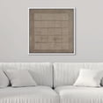 thumbnail image 2 of PixonSign Framed Canvas Wall Art Geometric Square Line Grunge Pattern Print Abstract Fine Art Alternative Decorative Dark Minimal Artwork for Living Room, Bedroom, Office - 16"x16" White, 2 of 5