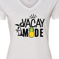 thumbnail image 4 of Inktastic Vacay Mode with Palm Trees Sun and Pineapple Women's V-Neck T-Shirt, 4 of 5