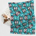 thumbnail image 6 of Pofeuu Skull Cat Print Puppy Blanket,Dog Blankets,Pet Blanket Cozy Cat Blankets for Indoor Cats, Fuzzy Pet Blanket for Kitten Doggy Dog Blankets-Small, 6 of 8