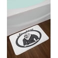 thumbnail image 2 of Jiu Jitsu Bath Mat, Wrestler Athlete Gorilla Dressed in Kimono Hand Drawn Style, Plush Bathroom Decor Mat with Non Slip Backing, 29.5" X 17.5", Charcoal Grey White, by Ambesonne, 2 of 2