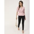 thumbnail image 7 of Moomaya Solid Cotton Tops For Women, 3/4th Sleeve Blouse, Smocked Waist Tops, 7 of 7