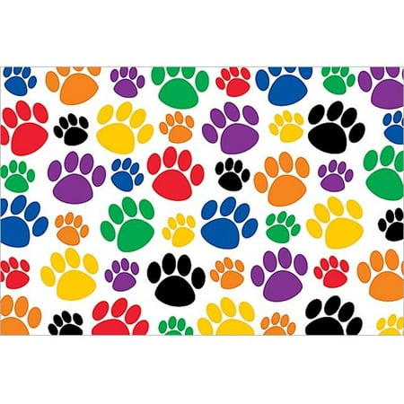 COLORFUL PAW PRINTS POSTCARD (Best Teacher Cards To Print)
