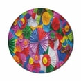 thumbnail image 1 of Colorful Mouse Pad for Computers, Close Up Paper Formed Like Circular Origami Inspired Top View Picturesque, Round Non-Slip Thick Rubber Modern Gaming Mousepad, 8" Round, Multicolor, by Ambesonne, 1 of 2