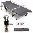 thumbnail image 4 of REDCAMP Camp Bed for Adults, 28" Extra Wide Heavy Duty Folding Camping Bed for Travel Outdoor Office Indoor Fishing, Support 500lbs, Grey, 4 of 8