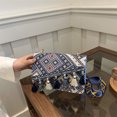 thumbnail image 3 of Bolso cuadrado pequeño con borlas de estilo étnico de alto valor, nuevo bolso bandolera con correa ancha versátil para el hombro estilo vacaciones otoño 2025, 3 of 5