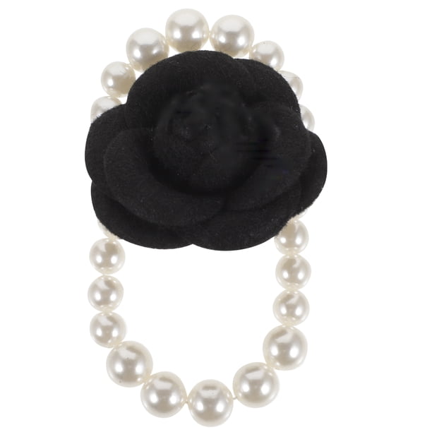 Camellia Broch Women Ropa PIN Flower Pearl Broche Broche de sombrero floral Broche para traje mochila