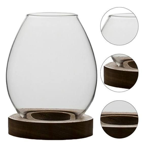 LEORX Simple Shape Candle Holders For Pillar Candles Transparent 1Pcs