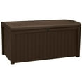 thumbnail image 3 of Keter Borneo 110 Gal Rattan Resin Patio Storage Deck Box & Bench (2 Pack), 3 of 13