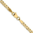 thumbnail image 3 of 14K Yellow Gold Curb Chain Styles Necklace 2.9 mm Flat Beveled 24 inch, 3 of 4