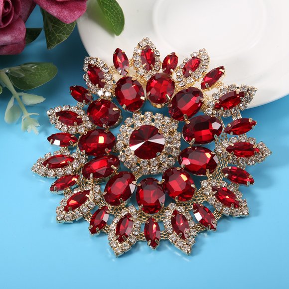 Broches de Fleurs de Strass Broches, Décoration de Strass en Verre, Amovible Translucide Haute Définition pour Sac à Chaussures de Vêtements de Bricolage