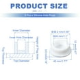 thumbnail image 2 of Uxcell 8 Pcs Tapón de Silicona en Forma de T, Diámetro 38 mm/1.5 Pulgadas, Tapón de Silicona Impermeable Reutilizable, Tapón Redondo de Sellado para Equipos de Tuberías, Blanco, 2 of 7