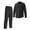 C-Black268, variant on DHFJKG Tracksuit 2 Piece Set For Men Solid Color Long Sleeve Tie Neck Pullover Loose Fit Pants Lightweight Linen Casual Suit Versatile Outfit