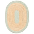 thumbnail image 2 of SAFAVIEH Braided Carina Bordered Reversible Area Rug, Sage/Gold, 4' x 6' Oval, 2 of 11