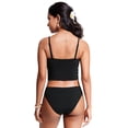 thumbnail image 3 of Top de Bikini CRZ YOGA Longline Acolchado Sin Tirantes Negro XS, 3 of 6