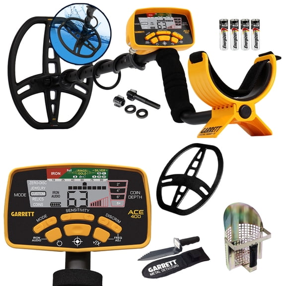 Garrett ACE 400 Black DD Coil Waterproof Metal Detector