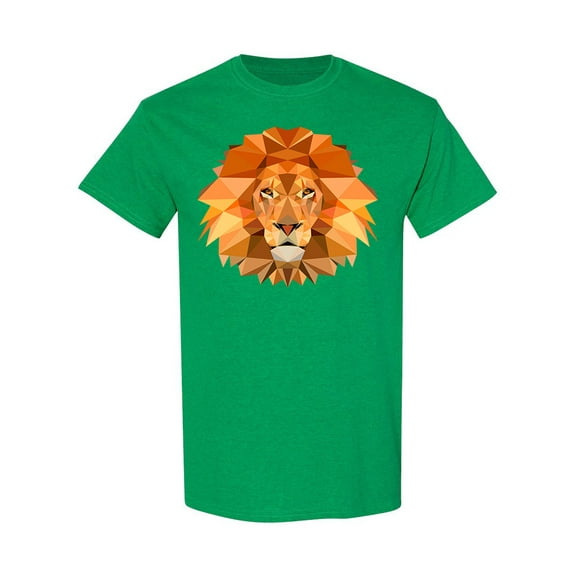 Polygon Lion Art T-Shirt Men -Image by Shutterstock, Male Small