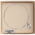 thumbnail image 3 of 8 inch Round Double Loop Bangle Bracelet w/ St. Ronan in Sterling Silver, 3 of 3