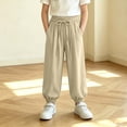 thumbnail image 6 of Nilvkv Girls Wide Leg Pants, Girls Joggers, Loose Fit Sweatpants with Elastic Drawstring Waist and Side Pockets for Casual Wear Green 1-2 Years, 6 of 9