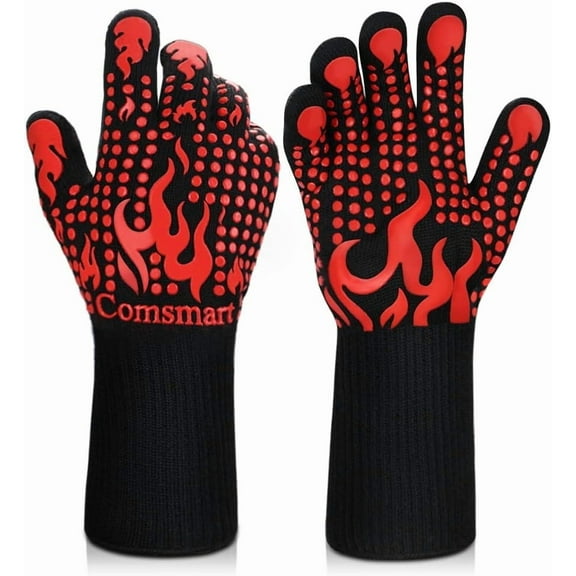 Silicone Heat Resistant Non-Slip Long Grill Gloves