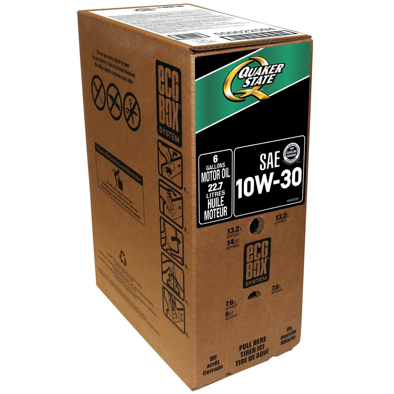 Quaker State Conventional 10W30 Motor Oil Ecobox, 1 Quart offer