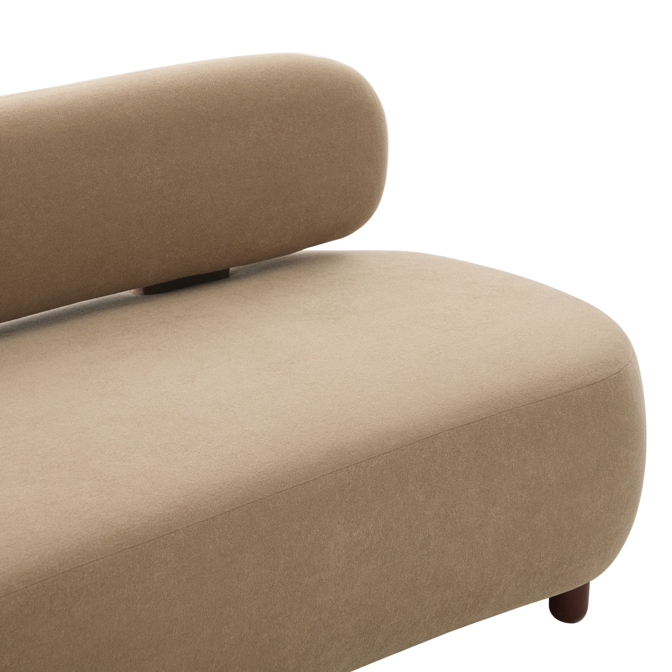 Christopher Knight Home 66" Modern Curved Velvet Sofa with Oval Back for Living Room, 3 Seats, Nomad