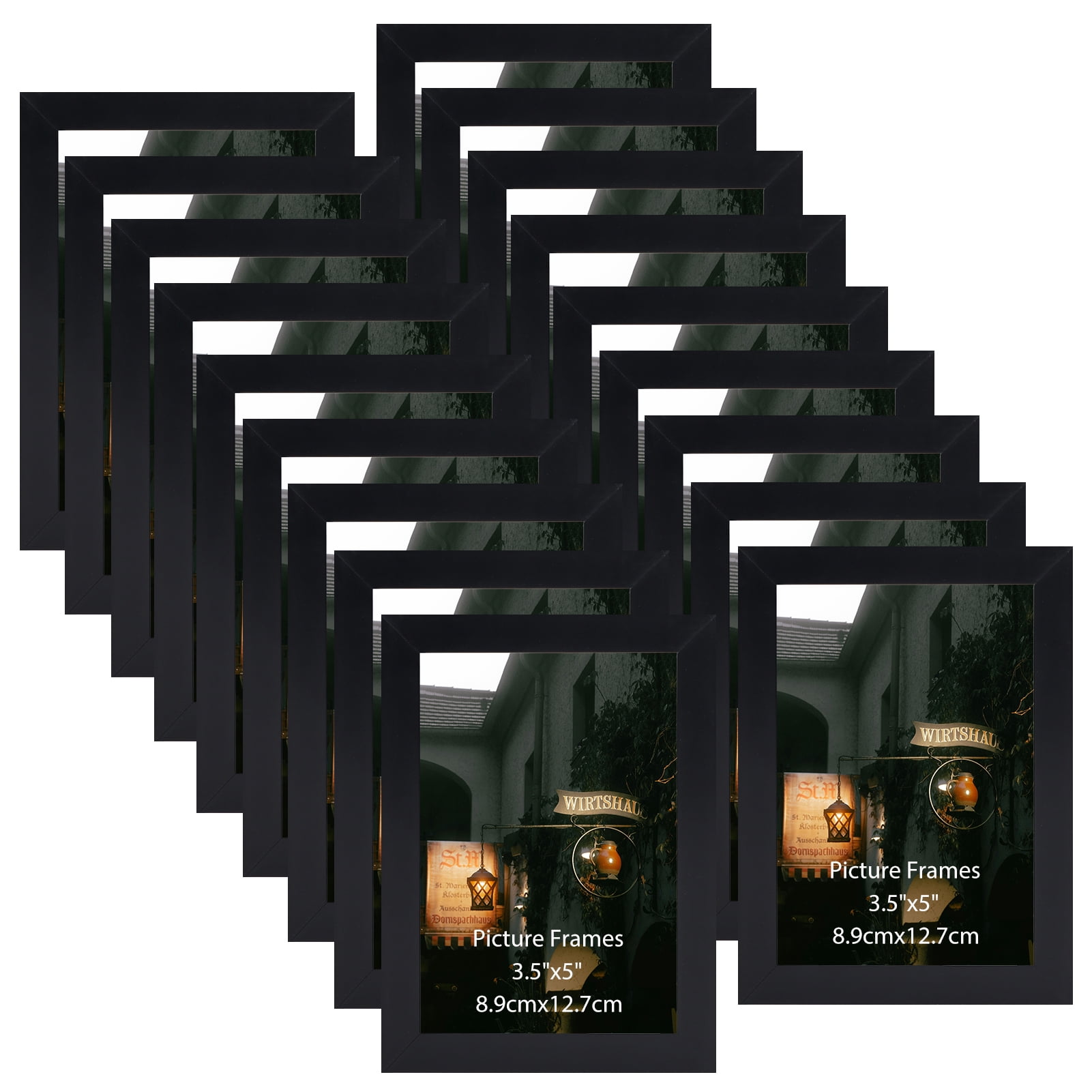 Melannco 9-Opening 4x6 Collage Picture Frame – Black Plastic, 18x18 Inches