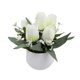 thumbnail image 2 of Tulipanes Artificiales En Miniatura En Maceta – Flores Artificiales En Maceta para Decoración de Escritorio, Bonsái de Planta Verde Artificial para Estante o Mesa., 2 of 6