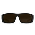 thumbnail image 3 of TOROE Z87+ Safety Wrap Around Polarized PC Sunglasses Extreme Light Sensitivity Super Dark Brown C4 Performance Lenses (FALCON | Black Emblem | BROWN C4 (Safety Z87+)), 3 of 4