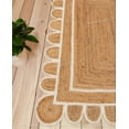 thumbnail image 2 of Scalloped Runner Rug, Jute Scallop Rug, Off White Jute Runner Rug, Natural Jute Rug, Hallway Runner Rug, Runner Custom Rug, 2 of 5