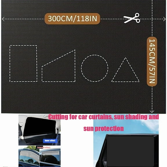 Portable Blackout Curtains, Portable DIY Blinds, No Drill Travel Blackout Blinds Sunblock Window Cover Black Out Curtains, for Baby Nursery, Travel, Dorm Room (118" x 39")