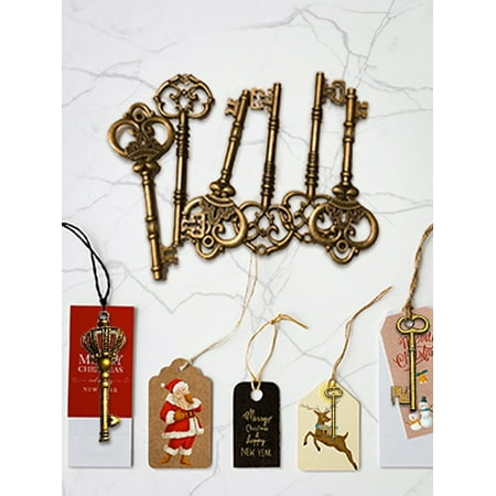Diy Christmas Gifts For Mom 125Pcs DIY Handmade Vintage Copper Bronze Key For Pendant Necklace Bracelet Jewelry Accessories Birthday Christmas Gift ()