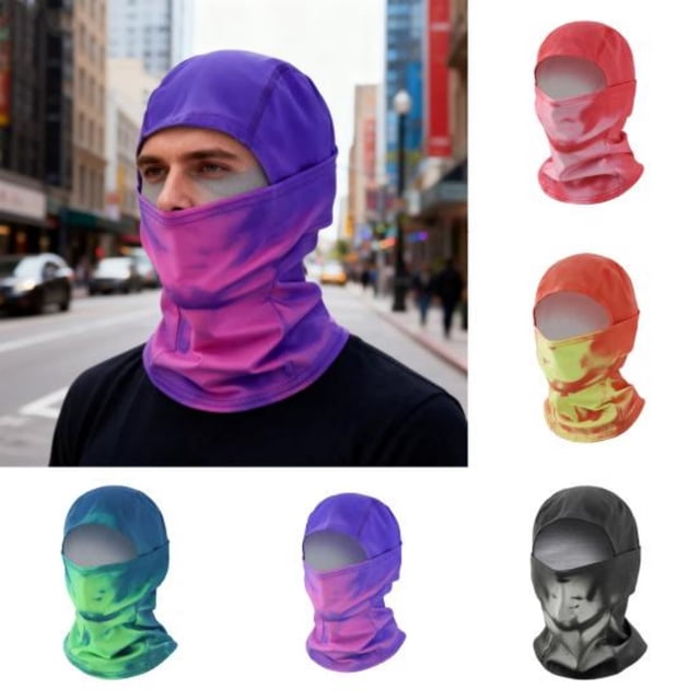 Sentmoon Face Mask for Cold Weather Ski Face Mask Thermal Breathable Color-changing Head Cover Outdoor Cycling Face Mask Gradient Color Difference