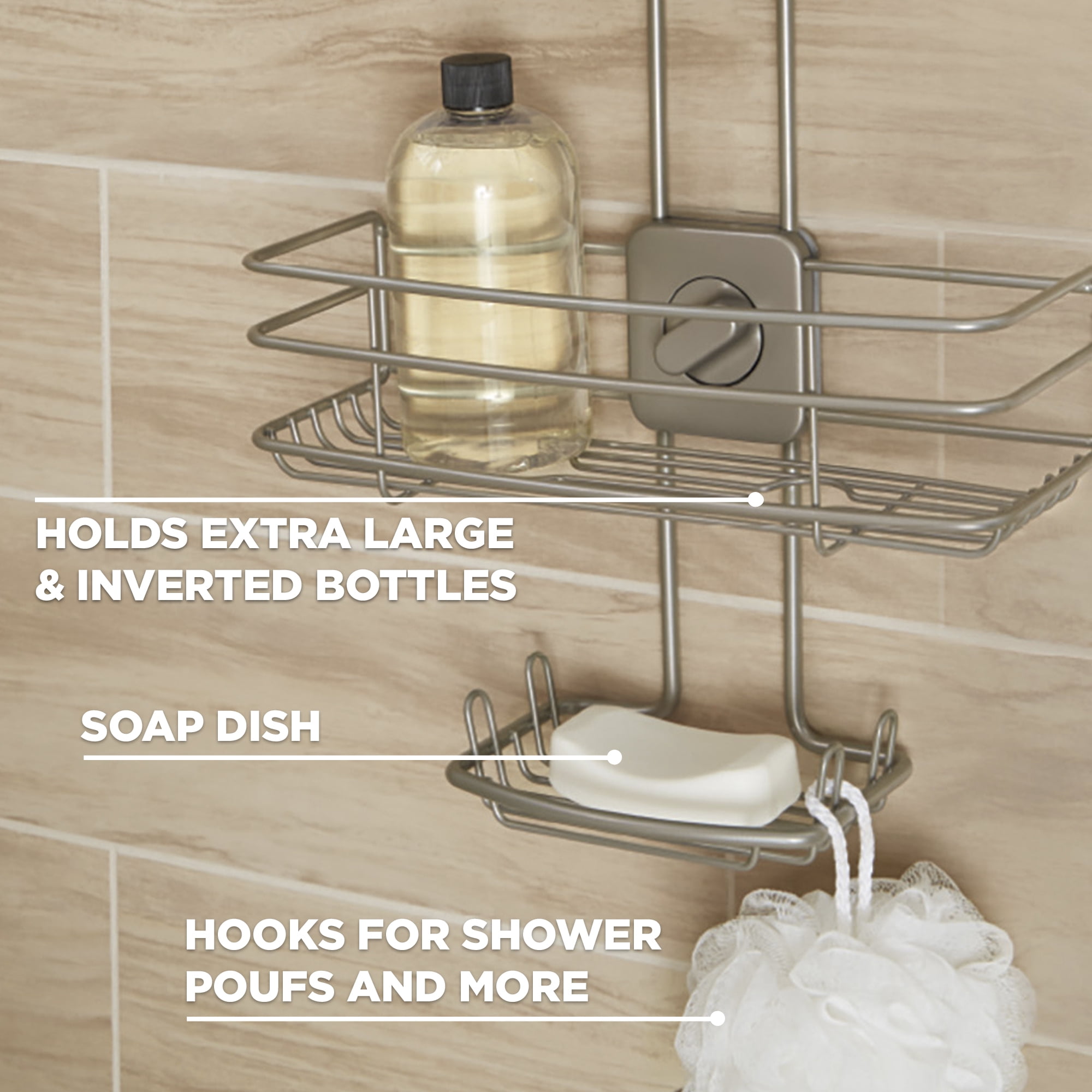 Better Homes & Gardens Standing Shower Caddy with Adjustable