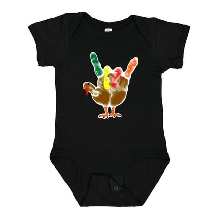 

Inktastic I Love You Colorful Craft Hand Turkey Gift Baby Boy or Baby Girl Bodysuit