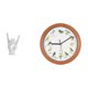 thumbnail image 1 of Reloj de pared con estatua de gesto de rock, figura de mano de resina, escultura decorativa ideal para el hogar o restaurante., 1 of 8