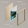 thumbnail image 4 of PixonSign Framed Canvas Print Wall Art Set - Rustic Mountain & Lake Poster Arts - Set of 9 Nature Wilderness Botanical & Animal Photography Wall Décor for Room Decoration - 8"x10" Natural, 4 of 5