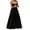 Black, variant on JIAXIN Women Elegant Backless Maxi Dress Strap Maxi Backless Dress Long Slip Summer Cotton Lace-up Dress Ruffle Tiered Boho Flowy Beach Dress(Black,XL)