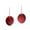 Red, variant on Simple Ocean Elegance Dark Blue Capiz Seashell Rough Circle Dangle Earrings