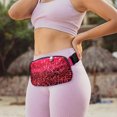 thumbnail image 6 of WIRESTER Waist Pack for Women Men, Belt Crossbody Bag, Canvas Sports Waist Bag Casual Fashion - Hot Pink Glitter Sparkle With Black Pink Glitter Leopard, 6 of 7