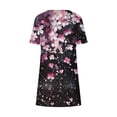 thumbnail image 6 of gljltg Women's Summer Fashion Polka Printing Pocket Short Sleeve V-Neck Tank Sundresses with Hidden Pockets, Tunic Waist, Above Knee Length Suitable for Beach, Daily, Vacation, 6 of 7