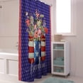 thumbnail image 4 of 4th of July Floral Vase Shower Curtain, Blue Red Shower Curtain Set with Hooks, Spring Summer Waterproof Fabric Shower Curtains for Bathroom Decor, 72x72 Inch Bath Curtain, 4 of 6