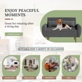thumbnail image 5 of Sobaniilo 47" Small Modern Loveseat Sofa, Mid Century Linen Fabric 2-Seat Sofa Couch Tufted Love Seat with Back Cushions and Tapered Wood Legs for Living Room, Bedroom and Small Space (Dark Gray), 5 of 8