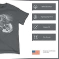 thumbnail image 6 of Flying Eagle Portrait T-shirt Soaring Patriotic Symbol of Freedom American Bird Wings Wildlife Nature Men's Tee, 6 of 7